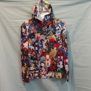 Boys Colorful Anime / Cartoon Character Graphic Hoodie Size M